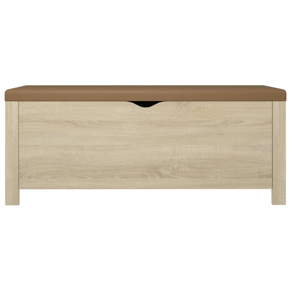 Putekasse med pute sonoma eik 105x40x45 cm konstruert tre