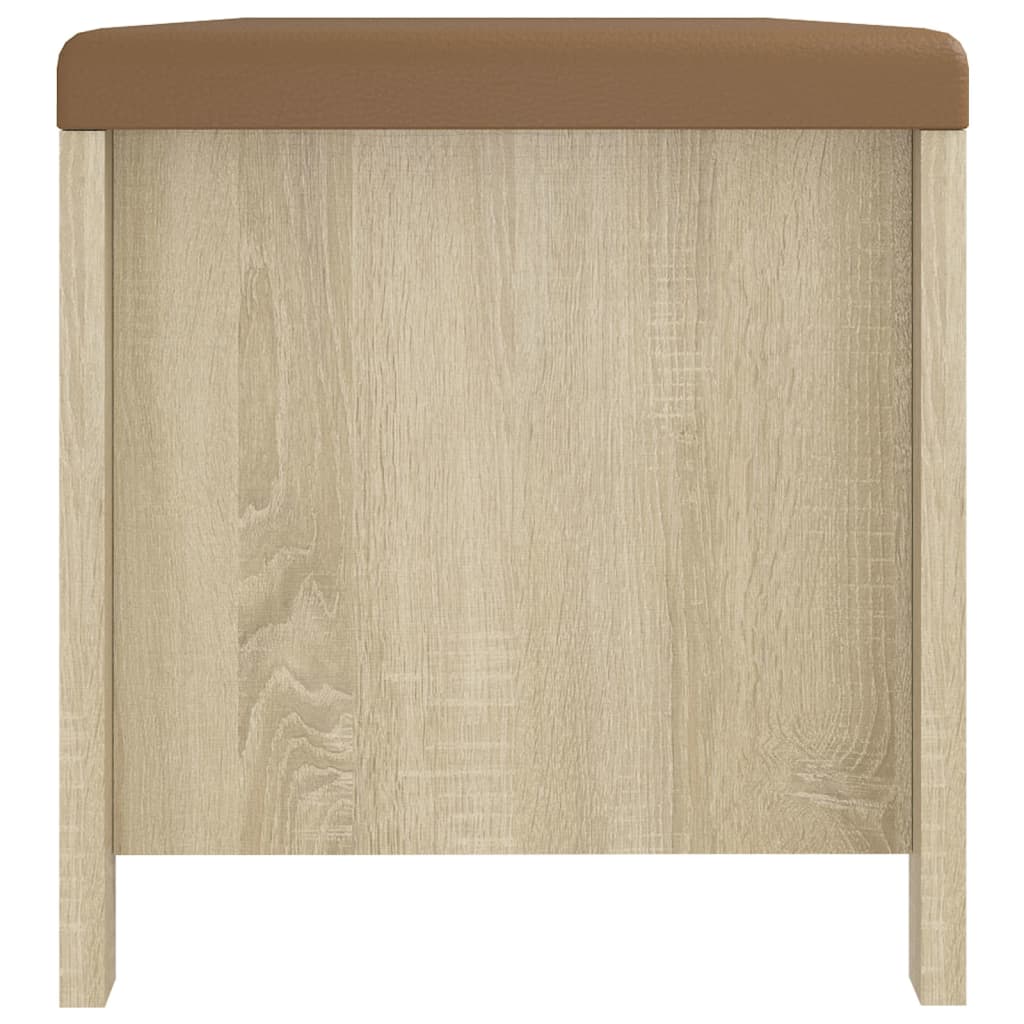Putekasse med pute sonoma eik 105x40x45 cm konstruert tre