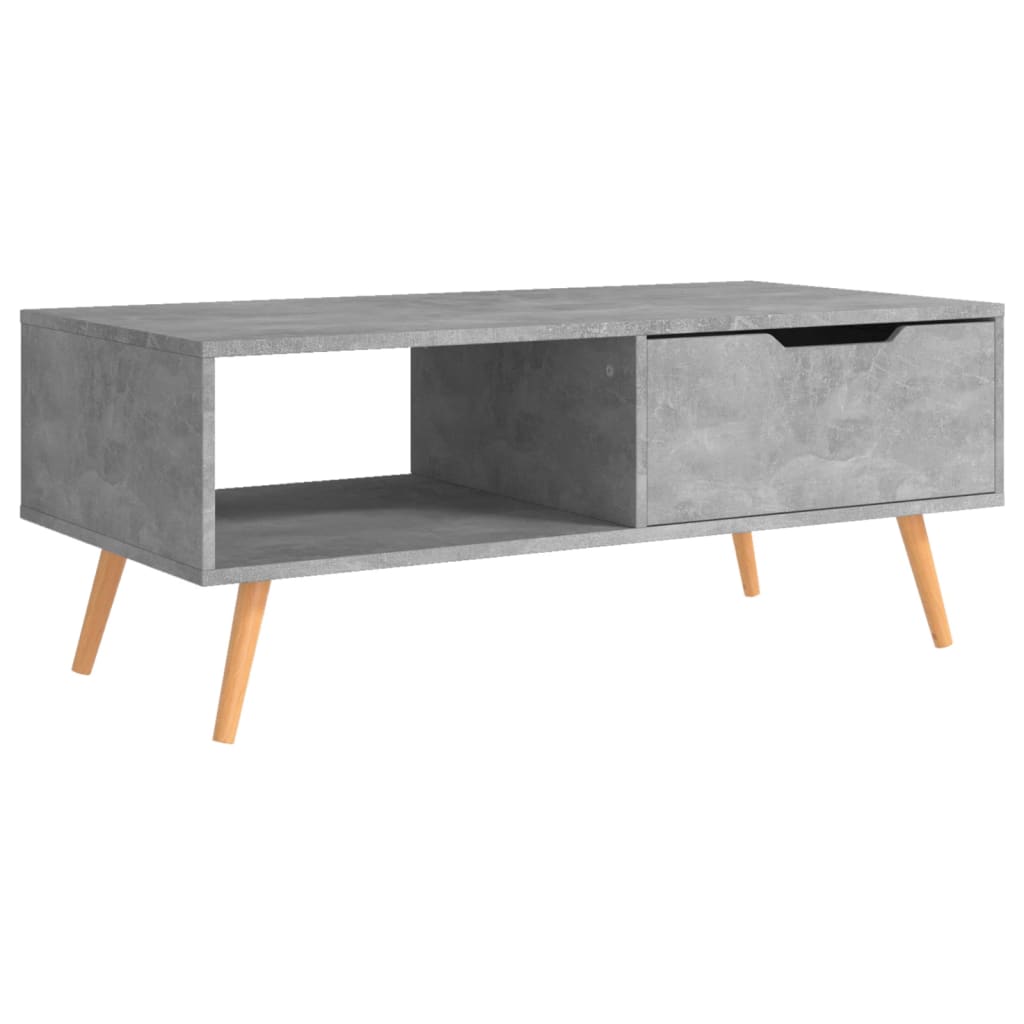 Salongbord betonggrå 100x49,5x43 cm sponplate