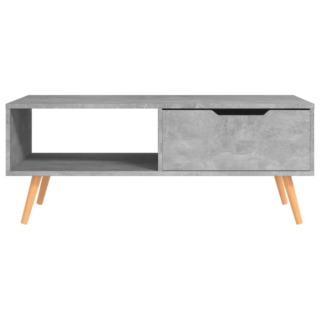 Salongbord betonggrå 100x49,5x43 cm sponplate