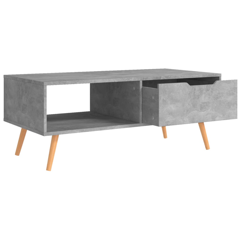 Salongbord betonggrå 100x49,5x43 cm sponplate