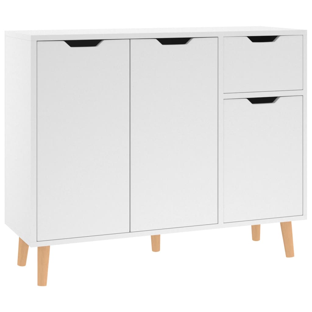 Skjenk hvit 90x30x72 cm konstruert tre