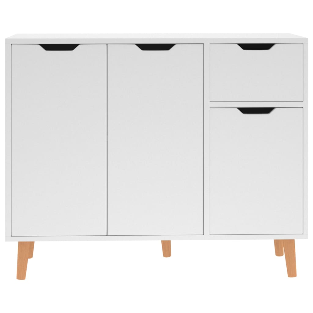 Skjenk hvit 90x30x72 cm konstruert tre