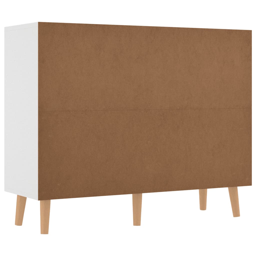 Skjenk hvit 90x30x72 cm konstruert tre