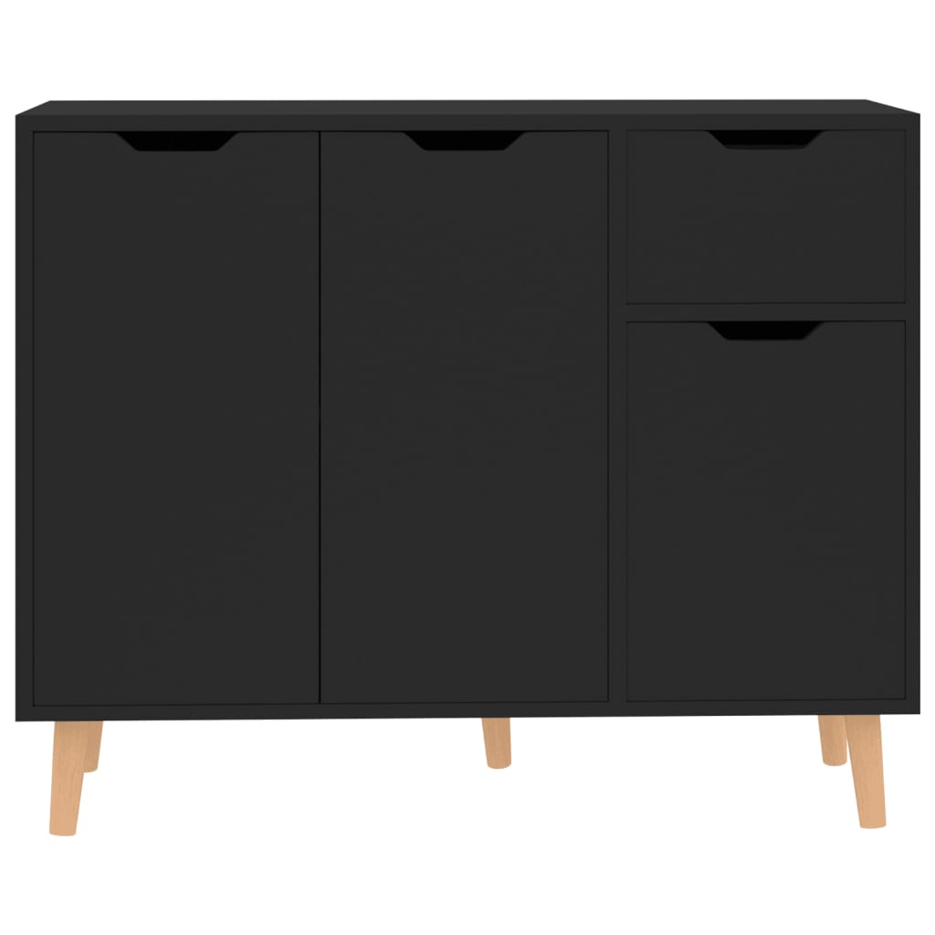 Skjenk svart 90x30x72 cm konstruert tre