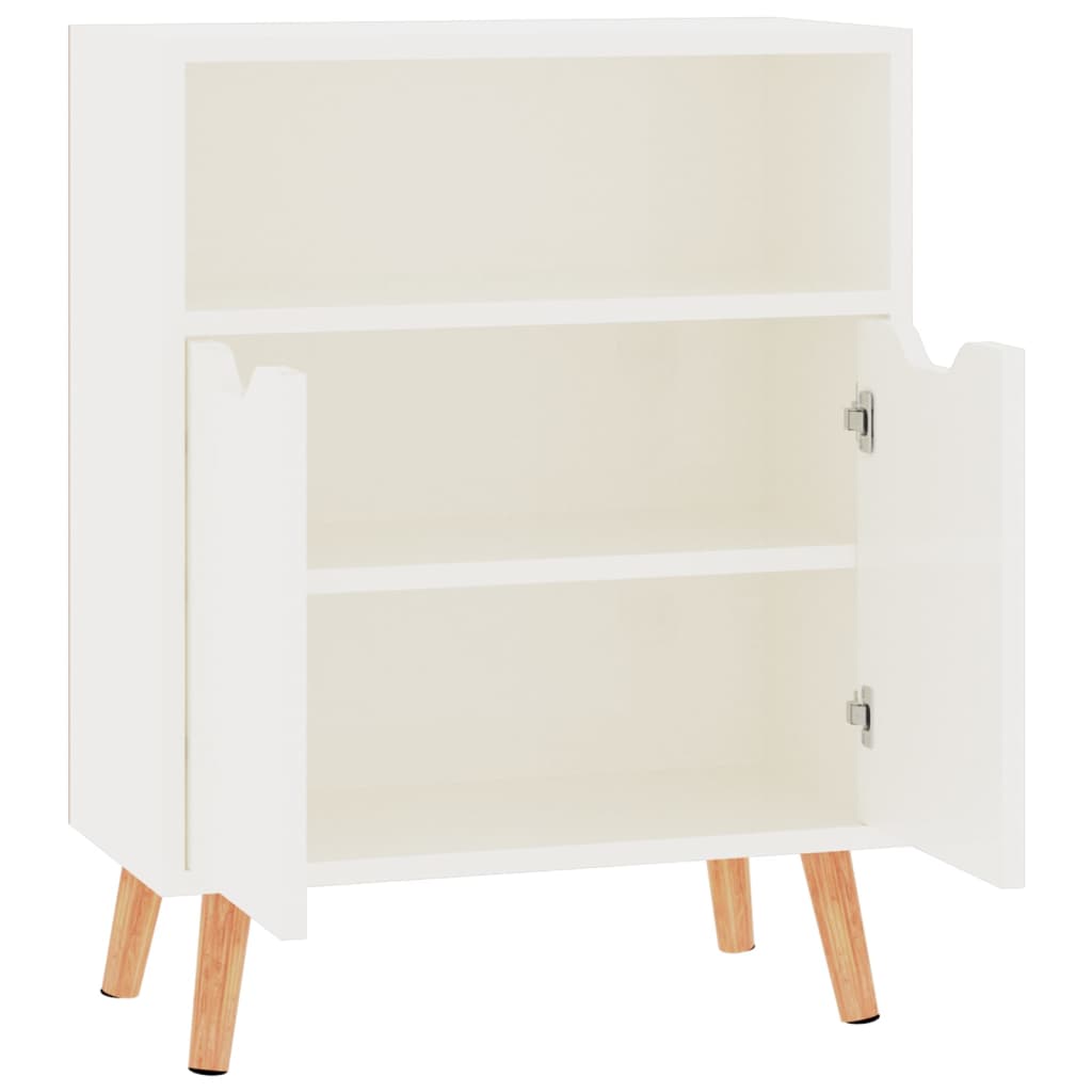 Skjenk høyglans hvit 60x30x72 cm konstruert tre