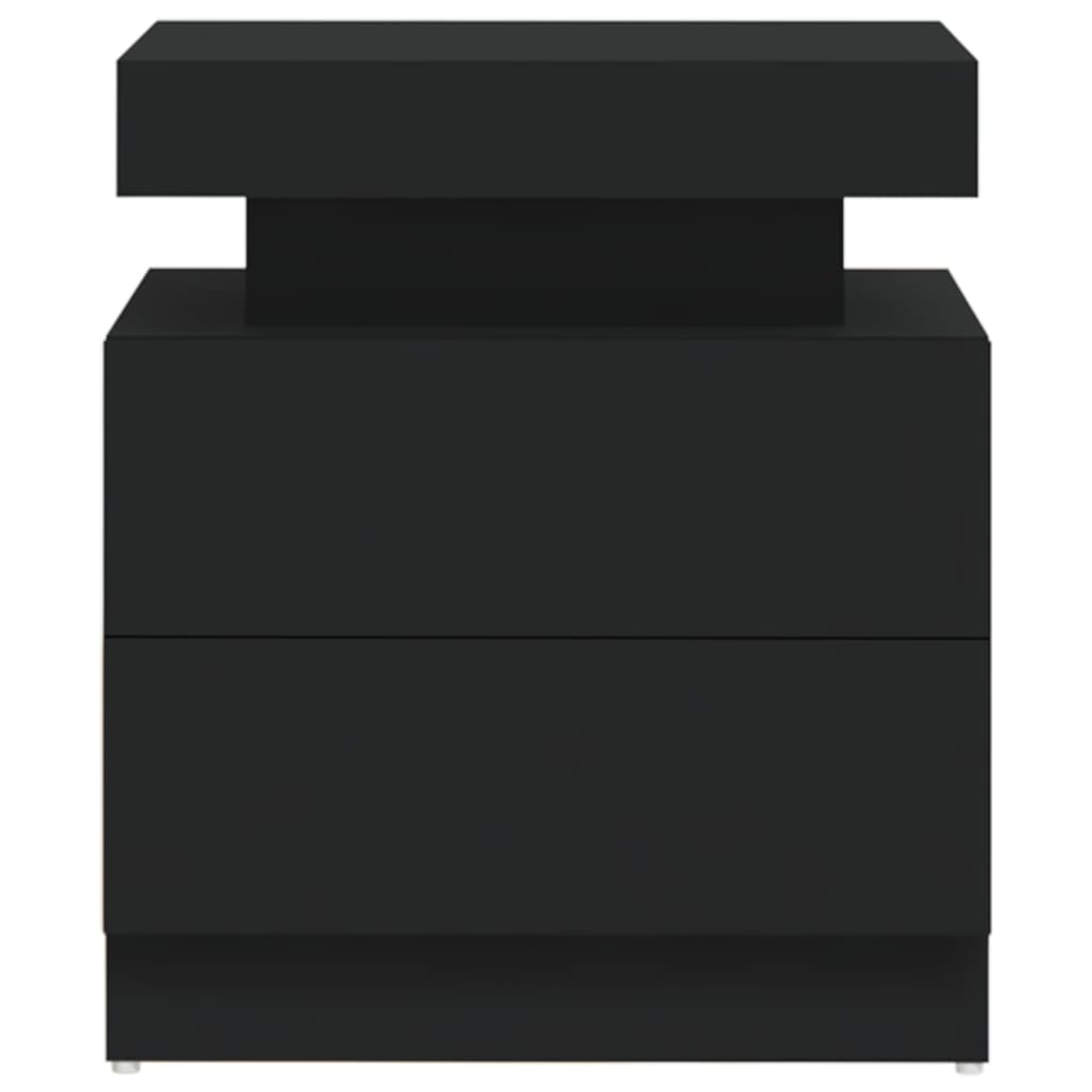 Nattbord svart 45x35x52 cm konstruert tre