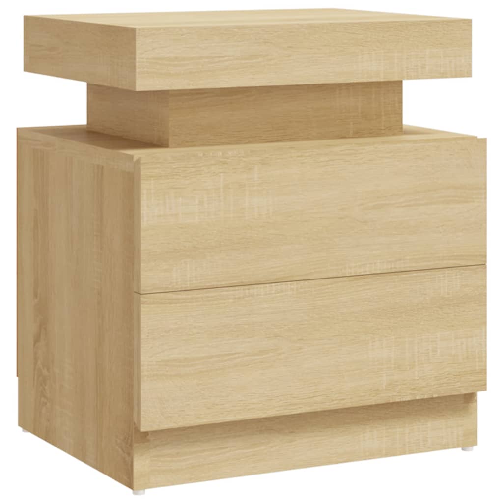 Nattbord sonoma eik 45x35x52 cm konstruert tre