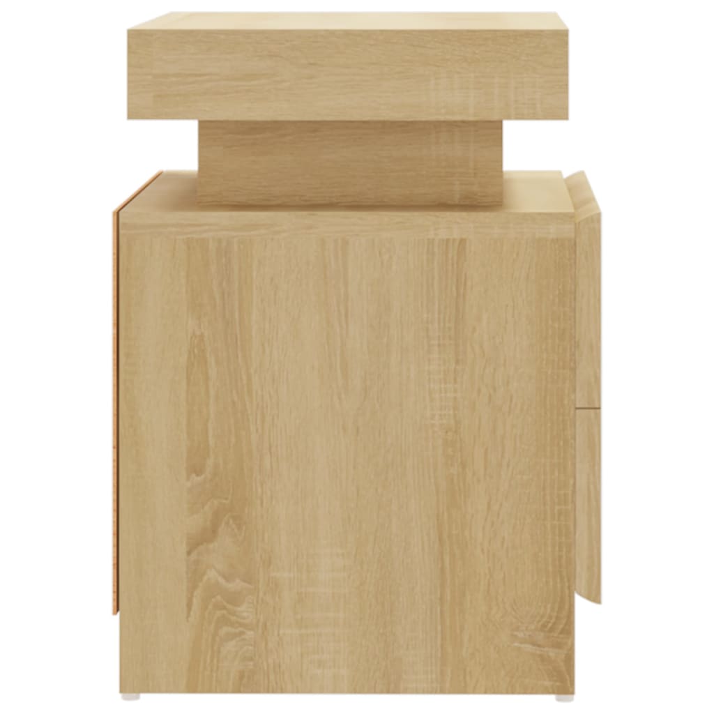 Nattbord sonoma eik 45x35x52 cm konstruert tre