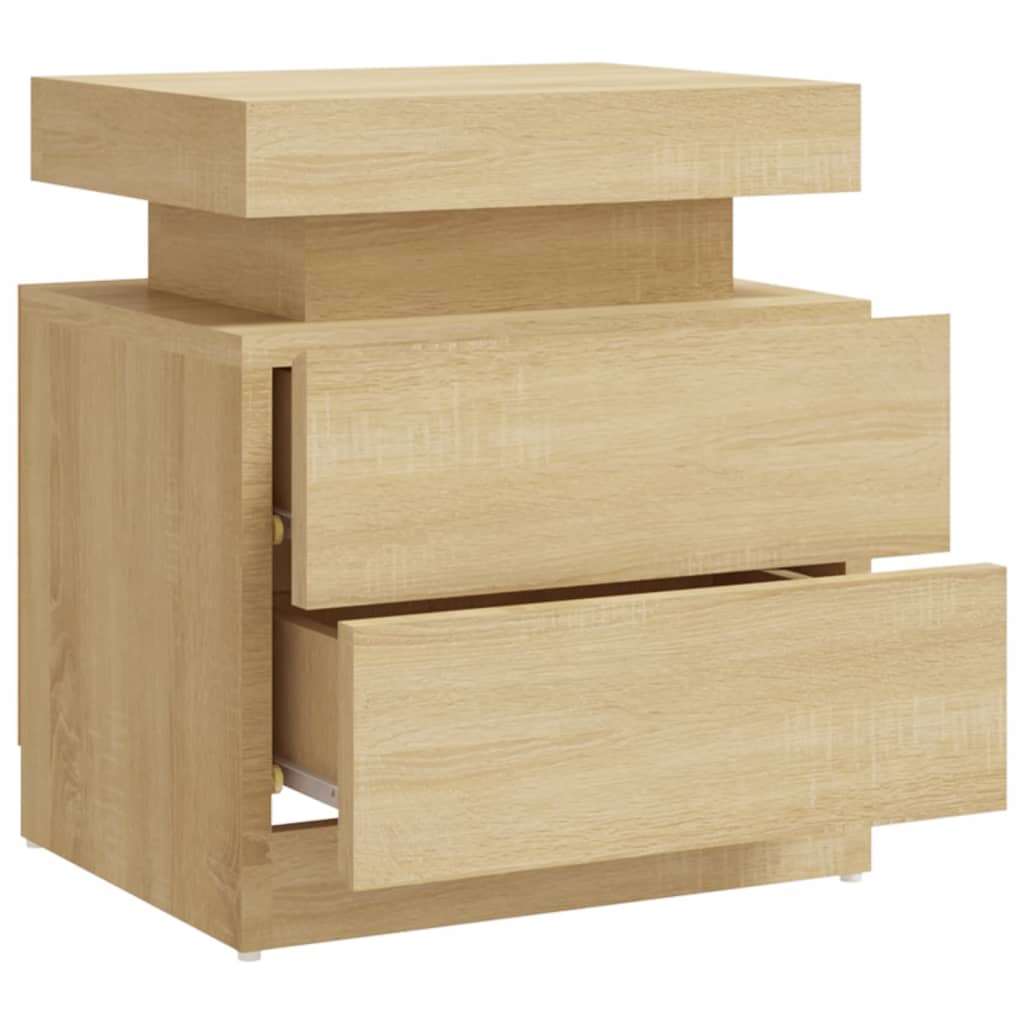 Nattbord sonoma eik 45x35x52 cm konstruert tre
