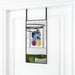 Dørspeil svart 30x60 cm glass og aluminium