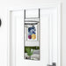 Dørspeil svart 30x80 cm glass og aluminium