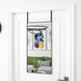 Dørspeil svart 40x80 cm glass og aluminium