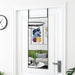 Dørspeil svart 40x100 cm glass og aluminium