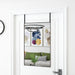 Dørspeil svart 50x80 cm glass og aluminium