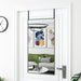 Dørspeil svart 50x100 cm glass og aluminium