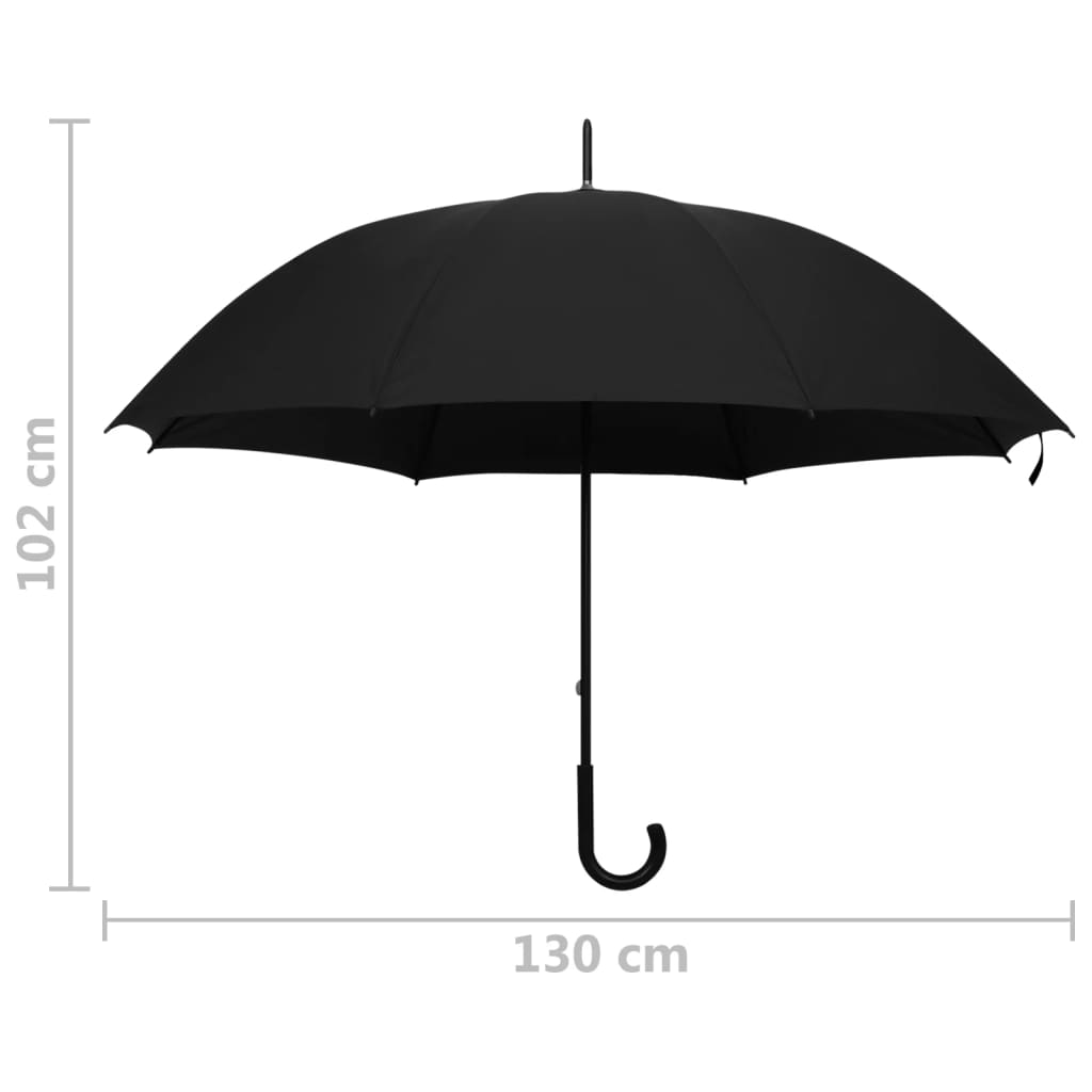 Paraply svart 130 cm