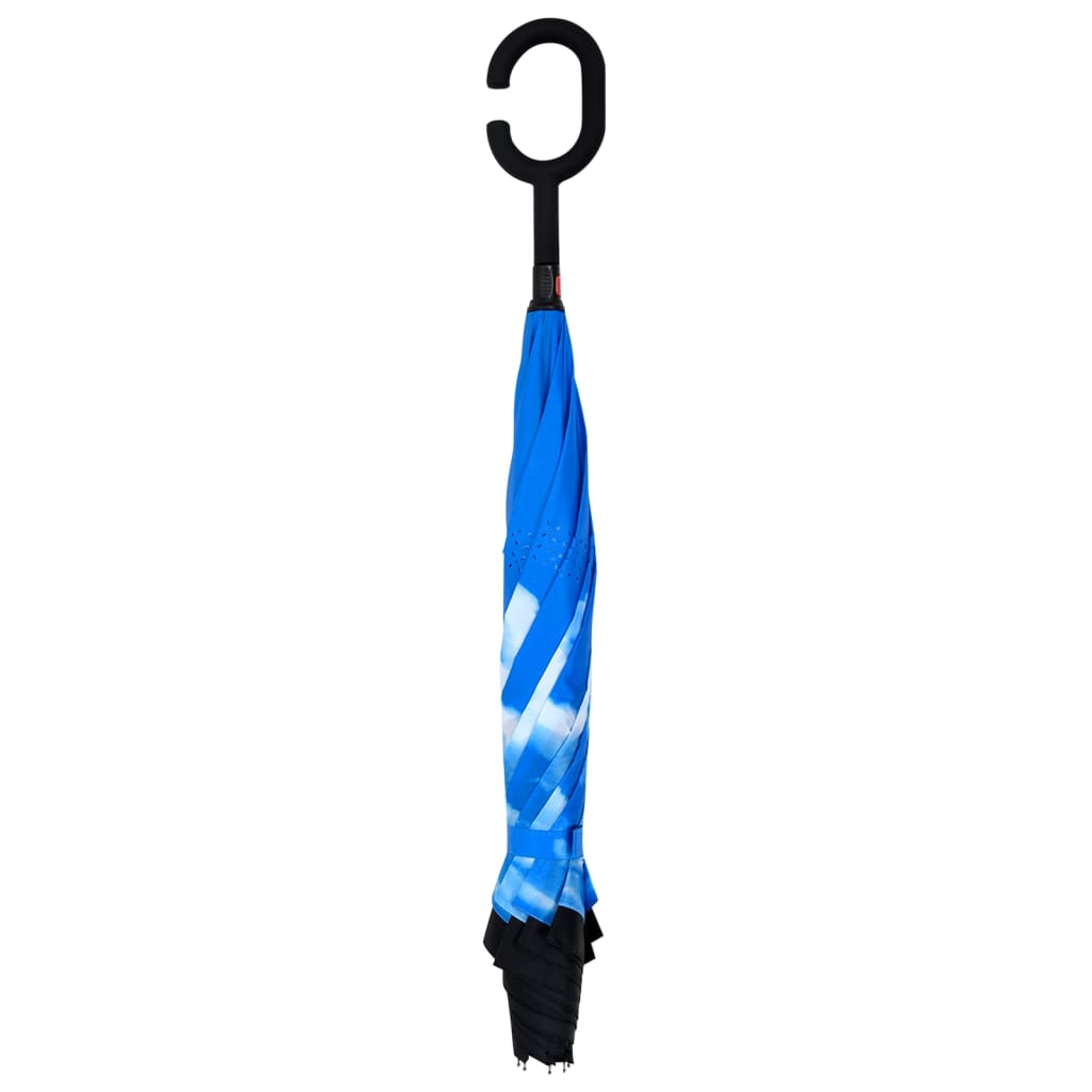 Paraply med C-håndtak svart 108 cm