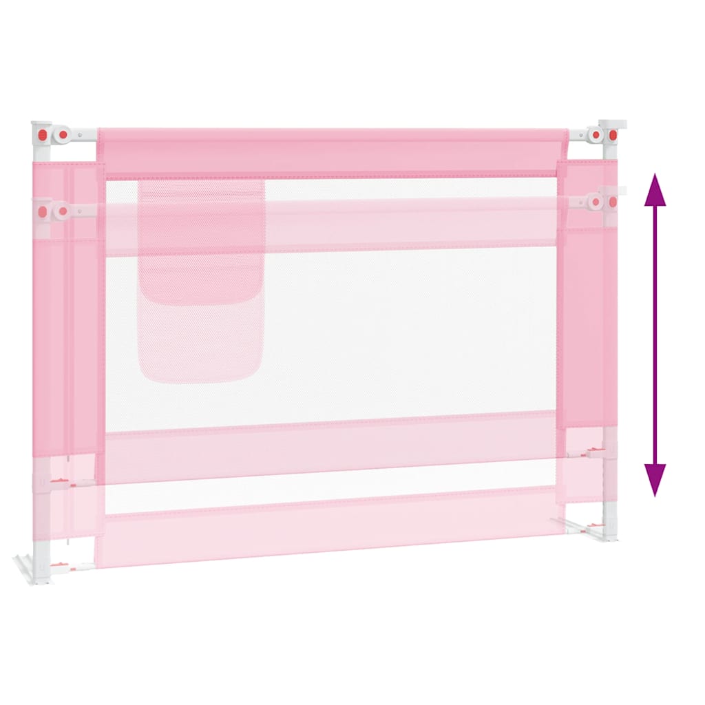 Sengehest småbarn rosa 90x25 cm stoff