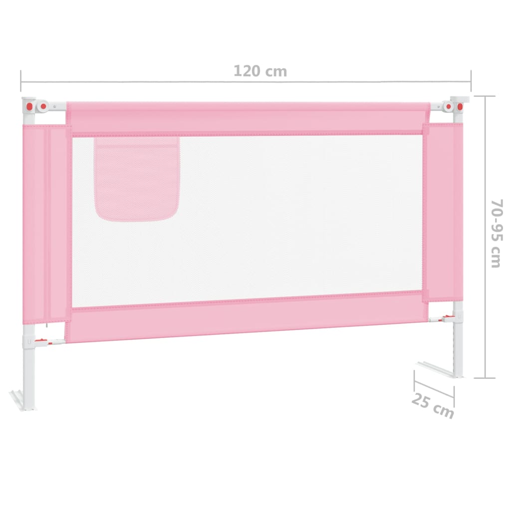 Sengehest småbarn rosa 120x25 cm stoff