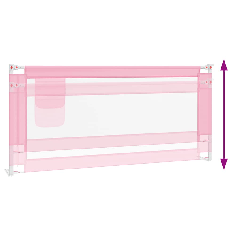 Sengehest småbarn rosa 200x25 cm stoff