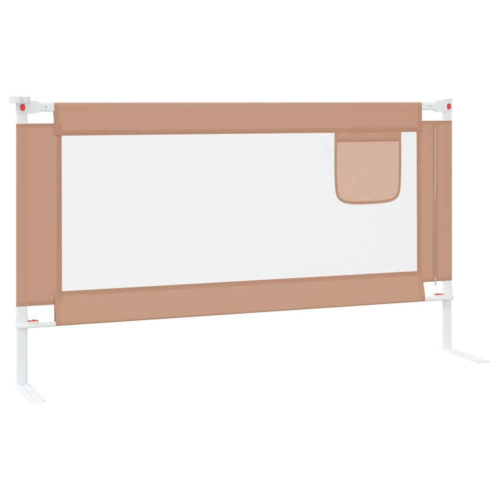 Sengehest småbarn gråbrun 150x25 cm stoff
