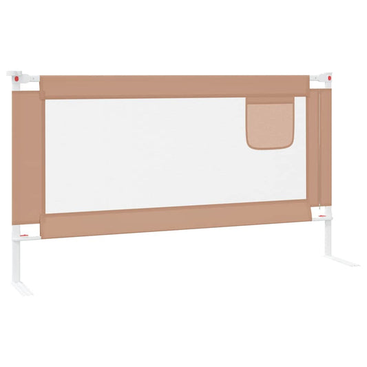 Sengehest småbarn gråbrun 150x25 cm stoff