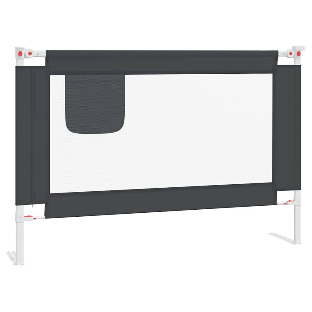 Sengehest småbarn mørkegrå 100x25 cm stoff