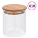 Glasskrukker med bambuslokk 10 stk 600 ml