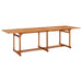 Utendørs spisebord 280x90x75 cm heltre akasie