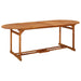 Utendørs spisebord 220x90x75 cm heltre akasie