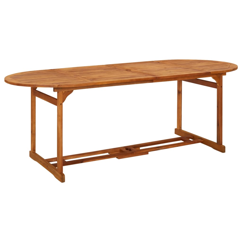 Utendørs spisebord 220x90x75 cm heltre akasie