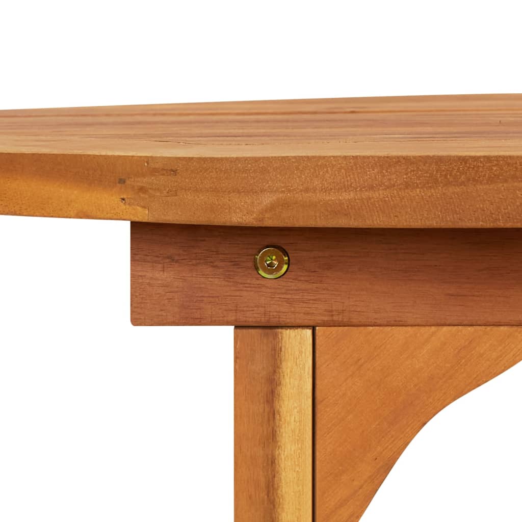 Utendørs spisebord 220x90x75 cm heltre akasie