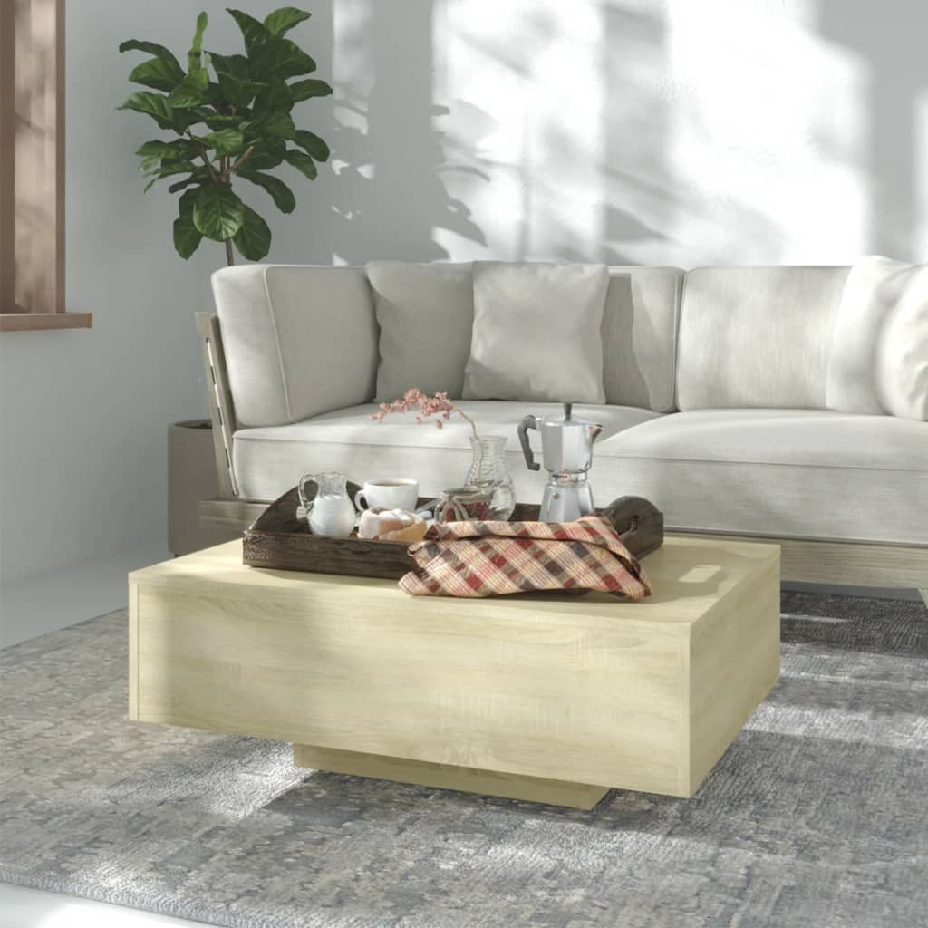 Salongbord sonoma eik 85x55x31 cm konstruert tre