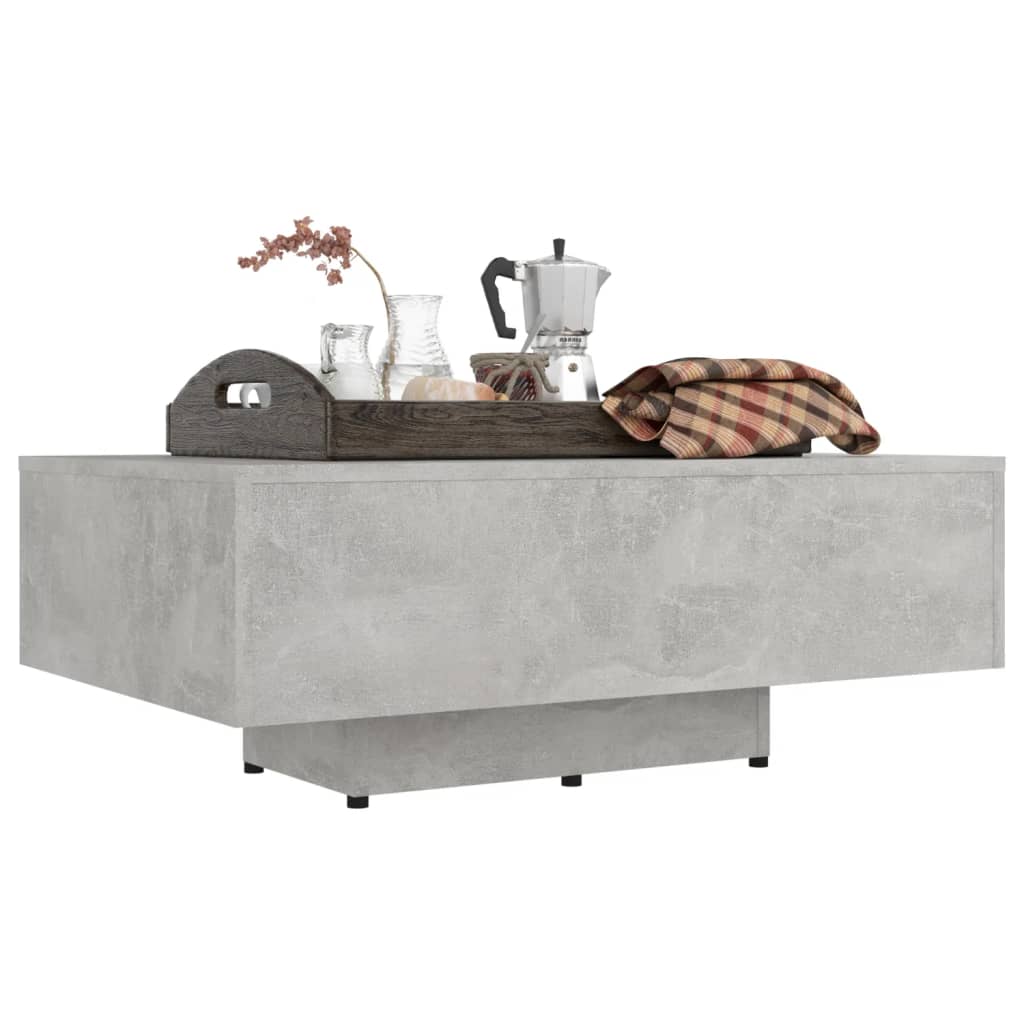 Salongbord betonggrå 85x55x31 cm konstruert tre