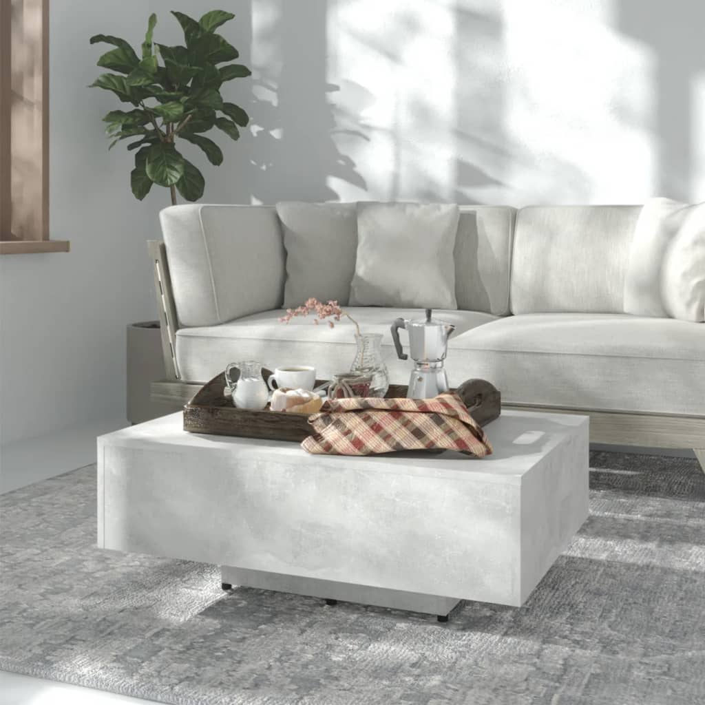 Salongbord betonggrå 85x55x31 cm konstruert tre