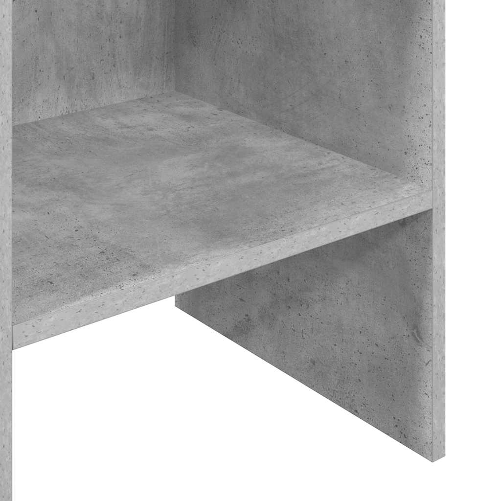 Bokhylle betonggrå 40x35x180 cm konstruert tre