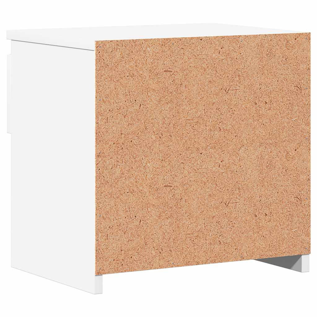 Nattbord hvit 40x30x39 cm konstruert tre