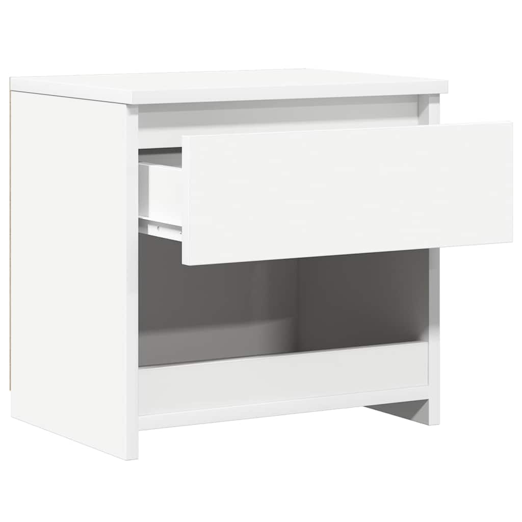 Nattbord 2 stk hvit 40x30x39 cm konstruert tre