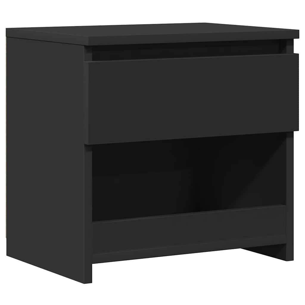 Nattbord svart 40x30x39 cm konstruert tre