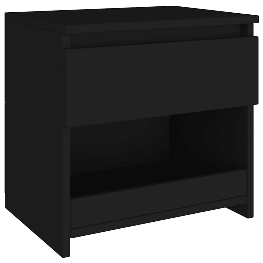 Nattbord 2 stk svart 40x30x39 cm konstruert tre
