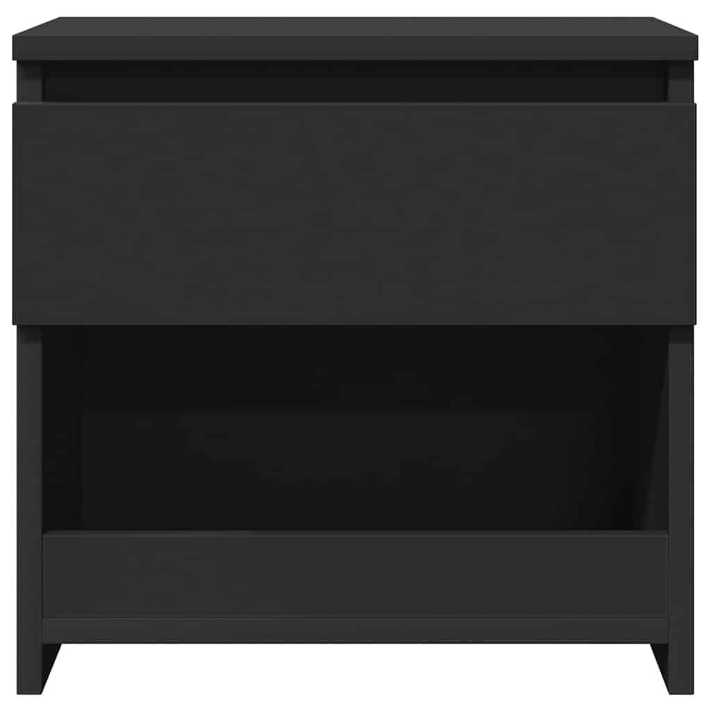 Nattbord 2 stk svart 40x30x39 cm konstruert tre