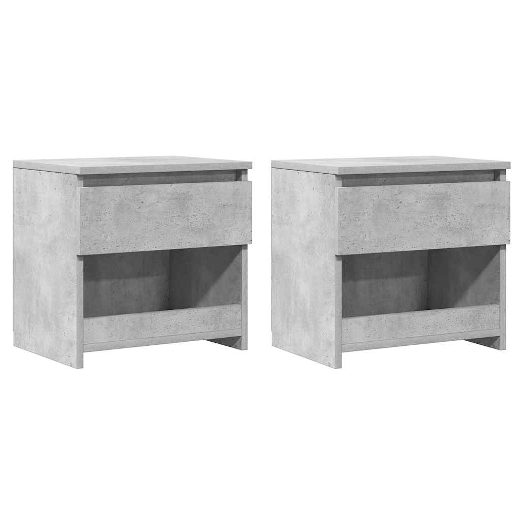 Nattbord 2 stk betonggrå 40x30x39 cm konstruert tre