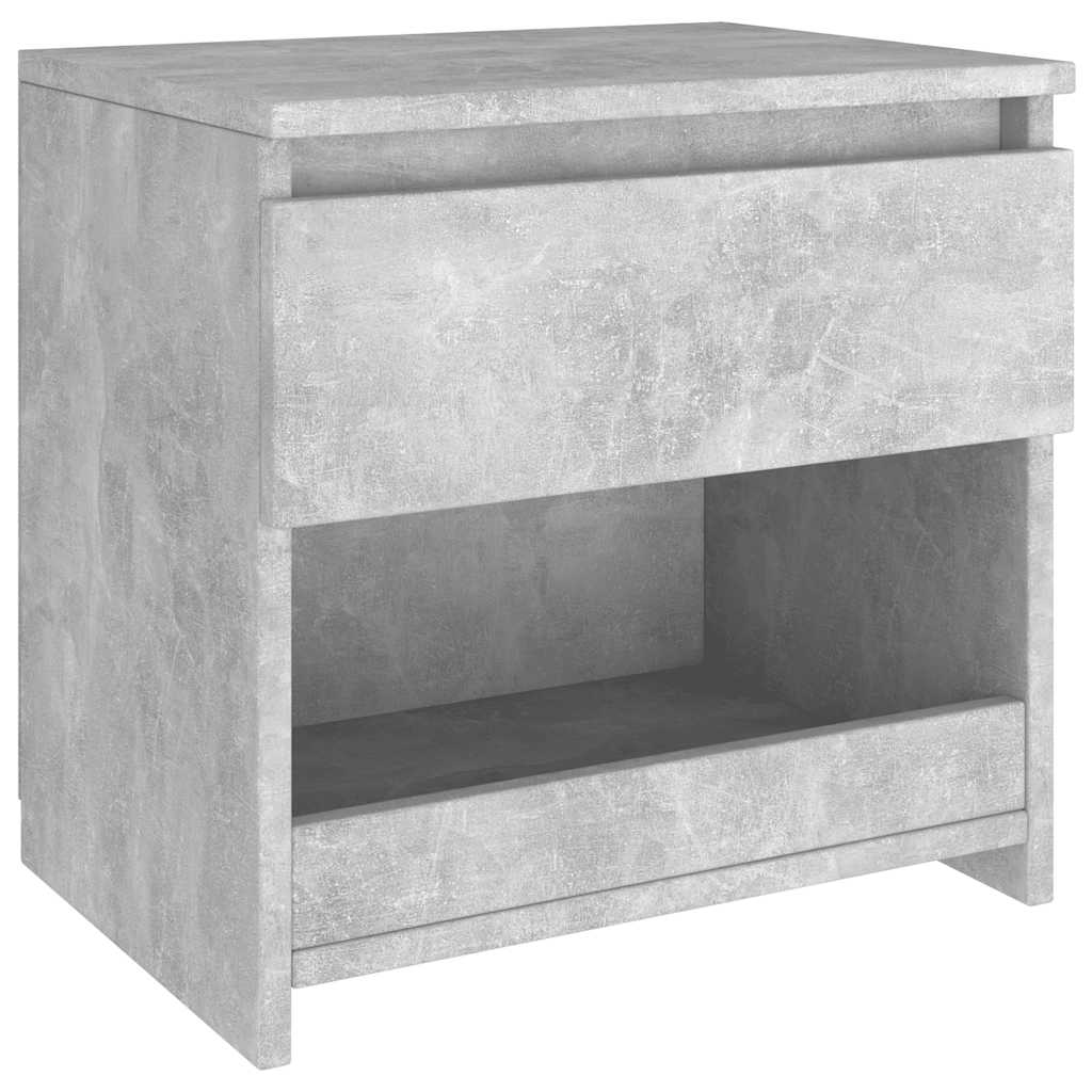 Nattbord 2 stk betonggrå 40x30x39 cm konstruert tre