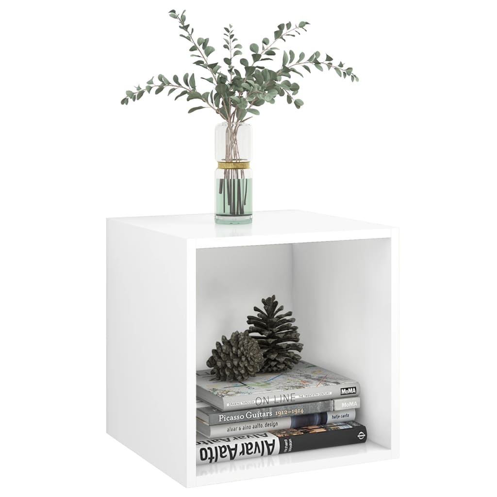 Veggskap i 2 stk 37x37x37 cm konstruert tre hvit