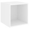 Veggskap i 2 stk 37x37x37 cm konstruert tre hvit