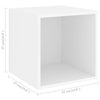 Veggskap i 2 stk 37x37x37 cm konstruert tre hvit