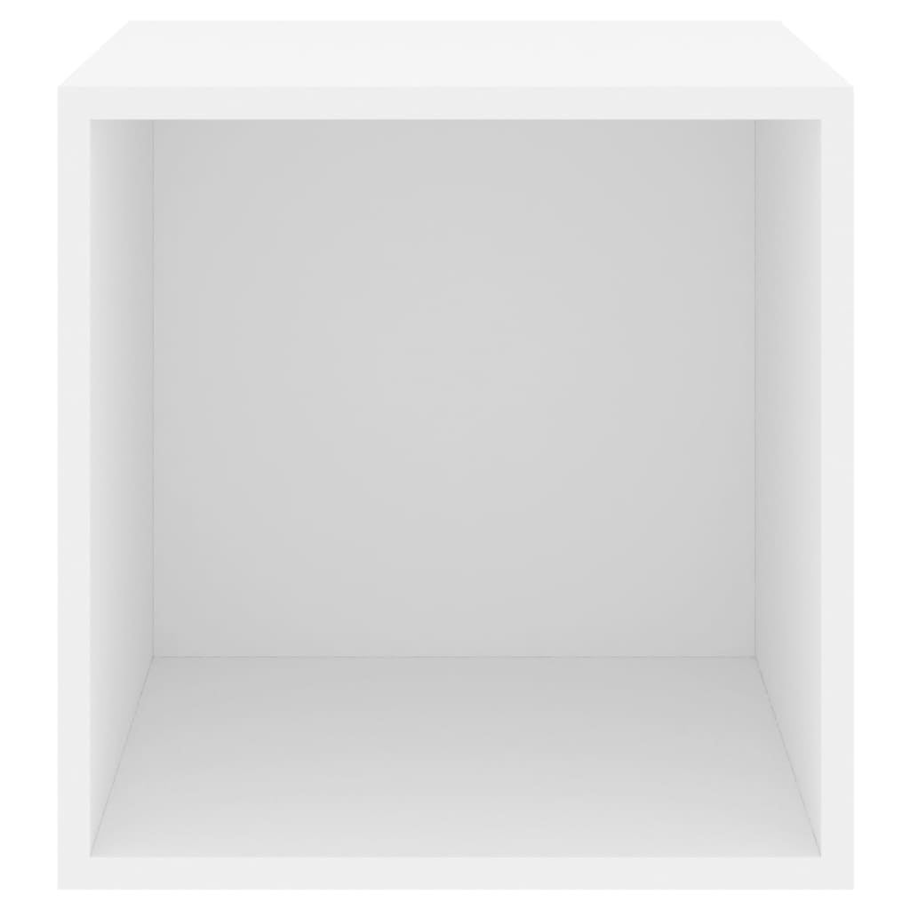 Veggskap i 4 stk 37x37x37 cm konstruert tre hvit