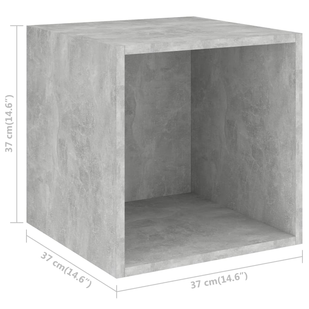 Veggskap 37x37x37 cm betonggrå