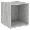 Veggskap i 2 stk 37x37x37 cm konstruert tre betonggrå